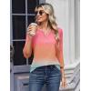 imageZeagoo 34 Length Sleeve Womens Tops Casual Dressy Summer Blouses Buisness Work Spring Tee ShirtsGradient Pink