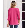 imageZeagoo 34 Length Sleeve Womens Tops Casual Dressy Summer Blouses Buisness Work Spring Tee ShirtsHot Pink