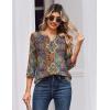 imageZeagoo 34 Length Sleeve Womens Tops Casual Dressy Summer Blouses Buisness Work Spring Tee ShirtsMulticolor 721