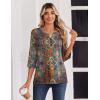 imageZeagoo 34 Length Sleeve Womens Tops Casual Dressy Summer Blouses Buisness Work Spring Tee ShirtsMulticolor 721
