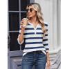 imageZeagoo 34 Length Sleeve Womens Tops Casual Dressy Summer Blouses Buisness Work Spring Tee ShirtsNavy Stripes