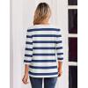 imageZeagoo 34 Length Sleeve Womens Tops Casual Dressy Summer Blouses Buisness Work Spring Tee ShirtsNavy Stripes