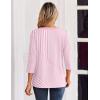 imageZeagoo 34 Length Sleeve Womens Tops Casual Dressy Summer Blouses Buisness Work Spring Tee ShirtsPink Stripes