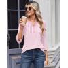 imageZeagoo 34 Length Sleeve Womens Tops Casual Dressy Summer Blouses Buisness Work Spring Tee ShirtsPink Stripes
