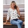 imageZeagoo 34 Length Sleeve Womens Tops Casual Dressy Summer Blouses Buisness Work Spring Tee ShirtsPrint 170