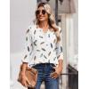 imageZeagoo 34 Length Sleeve Womens Tops Casual Dressy Summer Blouses Buisness Work Spring Tee ShirtsPrint 170