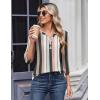 imageZeagoo 34 Length Sleeve Womens Tops Casual Dressy Summer Blouses Buisness Work Spring Tee ShirtsStripes Multicolor