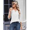 imageZeagoo 34 Length Sleeve Womens Tops Casual Dressy Summer Blouses Buisness Work Spring Tee ShirtsWhite
