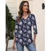 imageZeagoo 34 Length Sleeve Womens Tops V Neck Shirt Dressy Casual Blouse Basic Tshirts 2025 Fashion Clothing S2XLSf238