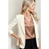 imageZeagoo Women Silk Stain Tops Cap Short Sleeve Blouse V Neck Shirts Business Casual Outfits S2XLLight Coffee