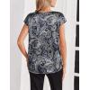 imageZeagoo Women Silk Stain Tops Cap Short Sleeve Blouse V Neck Shirts Business Casual Outfits S2XLMz473