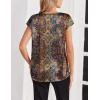 imageZeagoo Women Silk Stain Tops Cap Short Sleeve Blouse V Neck Shirts Business Casual Outfits S2XLMz721