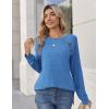 imageZeagoo Womens Long Sleeve Tshirts Casual Tunic Tops Work Fashion Cute Sweaters Fall Outfits 2025 Dressy Blouse01blue