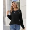 imageZeagoo Womens Long Sleeve Tshirts Casual Tunic Tops Work Fashion Cute Sweaters Fall Outfits 2025 Dressy BlouseBlack