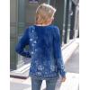imageZeagoo Womens Long Sleeve Tshirts Casual Tunic Tops Work Fashion Cute Sweaters Fall Outfits 2025 Dressy BlouseBlue Floral