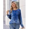 imageZeagoo Womens Long Sleeve Tshirts Casual Tunic Tops Work Fashion Cute Sweaters Fall Outfits 2025 Dressy BlouseBlue Floral