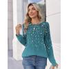 imageZeagoo Womens Long Sleeve Tshirts Casual Tunic Tops Work Fashion Cute Sweaters Fall Outfits 2025 Dressy BlouseBluegreen