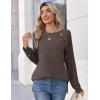 imageZeagoo Womens Long Sleeve Tshirts Casual Tunic Tops Work Fashion Cute Sweaters Fall Outfits 2025 Dressy BlouseBrown