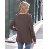 imageZeagoo Womens Long Sleeve Tshirts Casual Tunic Tops Work Fashion Cute Sweaters Fall Outfits 2025 Dressy BlouseBrown
