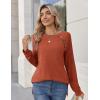 imageZeagoo Womens Long Sleeve Tshirts Casual Tunic Tops Work Fashion Cute Sweaters Fall Outfits 2025 Dressy BlouseCaramel