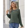 imageZeagoo Womens Long Sleeve Tshirts Casual Tunic Tops Work Fashion Cute Sweaters Fall Outfits 2025 Dressy BlouseGreen