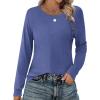 imageZeagoo Womens Long Sleeve Tshirts Casual Tunic Tops Work Fashion Cute Sweaters Fall Outfits 2025 Dressy BlouseRoyal Blue