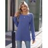 imageZeagoo Womens Long Sleeve Tshirts Casual Tunic Tops Work Fashion Cute Sweaters Fall Outfits 2025 Dressy BlouseRoyal Blue