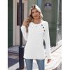 imageZeagoo Womens Long Sleeve Tshirts Casual Tunic Tops Work Fashion Cute Sweaters Fall Outfits 2025 Dressy BlouseWhite