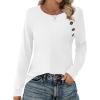 imageZeagoo Womens Long Sleeve Tshirts Casual Tunic Tops Work Fashion Cute Sweaters Fall Outfits 2025 Dressy BlouseWhite