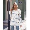 imageZeagoo Womens Long Sleeve Tshirts Casual Tunic Tops Work Fashion Cute Sweaters Fall Outfits 2025 Dressy BlouseWhite Floral