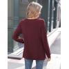 imageZeagoo Womens Long Sleeve Tshirts Casual Tunic Tops Work Fashion Cute Sweaters Fall Outfits 2025 Dressy BlouseWine Red