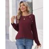imageZeagoo Womens Long Sleeve Tshirts Casual Tunic Tops Work Fashion Cute Sweaters Fall Outfits 2025 Dressy BlouseWine Red
