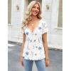 imageZeagoo Womens Tops Deep V Neck Shirts Summer Low Cut Top Sexy Short Sleeve Tshirts Trendy Clothes Fashion Clothing S3XLBf290 Boho