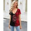 imageZeagoo Womens Tops Deep V Neck Shirts Summer Low Cut Top Sexy Short Sleeve Tshirts Trendy Clothes Fashion Clothing S3XLBf309