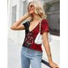 imageZeagoo Womens Tops Deep V Neck Shirts Summer Low Cut Top Sexy Short Sleeve Tshirts Trendy Clothes Fashion Clothing S3XLBf309