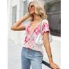 imageZeagoo Womens Tops Deep V Neck Shirts Summer Low Cut Top Sexy Short Sleeve Tshirts Trendy Clothes Fashion Clothing S3XLCx11