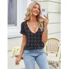 imageZeagoo Womens Tops Deep V Neck Shirts Summer Low Cut Top Sexy Short Sleeve Tshirts Trendy Clothes Fashion Clothing S3XLJh49