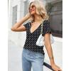 imageZeagoo Womens Tops Deep V Neck Shirts Summer Low Cut Top Sexy Short Sleeve Tshirts Trendy Clothes Fashion Clothing S3XLJh49