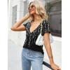 imageZeagoo Womens Tops Deep V Neck Shirts Summer Low Cut Top Sexy Short Sleeve Tshirts Trendy Clothes Fashion Clothing S3XLJh578