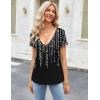imageZeagoo Womens Tops Deep V Neck Shirts Summer Low Cut Top Sexy Short Sleeve Tshirts Trendy Clothes Fashion Clothing S3XLJh578