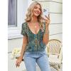 imageZeagoo Womens Tops Deep V Neck Shirts Summer Low Cut Top Sexy Short Sleeve Tshirts Trendy Clothes Fashion Clothing S3XLMz779 Boho