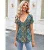 imageZeagoo Womens Tops Deep V Neck Shirts Summer Low Cut Top Sexy Short Sleeve Tshirts Trendy Clothes Fashion Clothing S3XLMz779 Boho