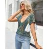 imageZeagoo Womens Tops Deep V Neck Shirts Summer Low Cut Top Sexy Short Sleeve Tshirts Trendy Clothes Fashion Clothing S3XLMz779 Boho
