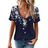 imageZeagoo Womens Tops Deep V Neck Shirts Summer Low Cut Top Sexy Short Sleeve Tshirts Trendy Clothes Fashion Clothing S3XLSf103
