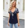 imageZeagoo Womens Tops Deep V Neck Shirts Summer Low Cut Top Sexy Short Sleeve Tshirts Trendy Clothes Fashion Clothing S3XLSf103