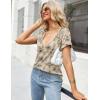 imageZeagoo Womens Tops Deep V Neck Shirts Summer Low Cut Top Sexy Short Sleeve Tshirts Trendy Clothes Fashion Clothing S3XLSp31