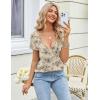 imageZeagoo Womens Tops Deep V Neck Shirts Summer Low Cut Top Sexy Short Sleeve Tshirts Trendy Clothes Fashion Clothing S3XLSp31