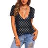 imageZeagoo Womens Tops Deep V Neck Shirts Summer Low Cut Top Sexy Short Sleeve Tshirts Trendy Clothes Fashion Clothing S3XLJh49