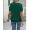 imageZeagoo Womens Summer Short Sleeve Tops Crew Neck Lightweight Pullover Sweaters Loose Dressy Casual Blouse Basic ClothesGrass Green