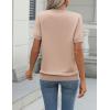 imageZeagoo Womens Summer Short Sleeve Tops Crew Neck Lightweight Pullover Sweaters Loose Dressy Casual Blouse Basic ClothesKhaki